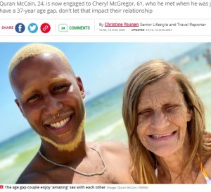 【海外発！Breaking News】61歳女性と婚約した24歳男性「人がどう判断しようと気にしない」「最高に幸せ」（米）