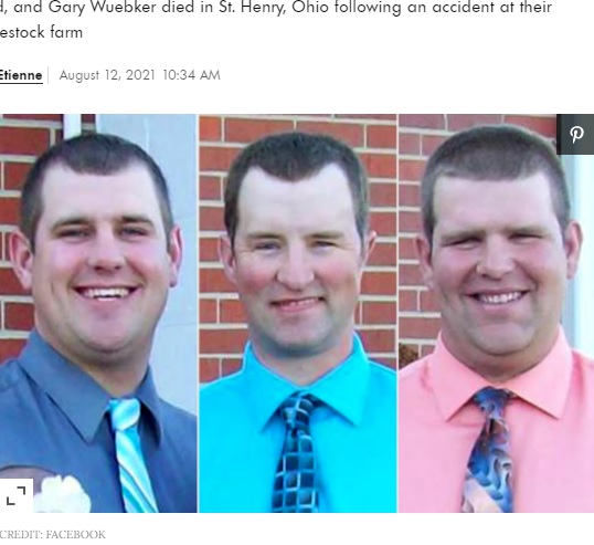 糞尿貯留ピット内に転落し死亡した3兄弟（画像は『People.com　2021年8月12日付「Three Ohio Brothers Die from Fumes after Falling in a Manure Pit」（CREDIT: FACEBOOK）』のスクリーンショット）