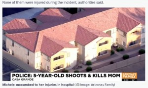 事件が起きたミッシェルさんの自宅アパート（画像は『The Mirror　2021年9月7日付「Mum-of-four, 38, shot and killed by her five-year-old son at home in tragic accident」（Image: Arizonas Family）』のスクリーンショット）
