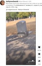 【海外発！Breaking News】古いお墓のコンクリートの割れ目から飛び出した黒髪　「いったい何が？」（米）＜動画あり＞