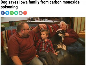 3世代で暮らすブラッドさん（画像は『FOX4KC WDAF-TV　2021年12月20日付「Dog saves Iowa family from carbon monoxide poisoning」』のスクリーンショット）