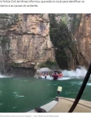 【海外発！Breaking News】20m超の岩崖崩壊でボート直撃の恐怖の瞬間、観光客ら7人死亡（ブラジル）