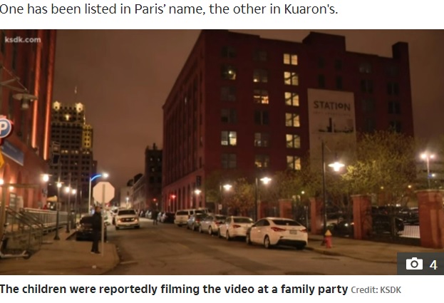 事故が起きたミズーリ州セントルイスのアパート（画像は『The Sun　2022年3月27日付「PARTY HORROR Girl, 12, shoots 14-year-old cousin dead and then kills herself on Instagram live stream at family party」（Credit: KSDK）』のスクリーンショット）