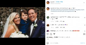 ピアソン君のおかげで思い出深い結婚式に（画像は『Kristie Mihelich　2022年4月29日付Instagram「MY REAL LIFE FAIRYTALE!!!」』のスクリーンショット