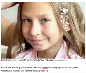 【海外発！Breaking News】キャンプ場でかくれんぼをしていた9歳少女　野生のクーガーに襲われ大怪我（米）