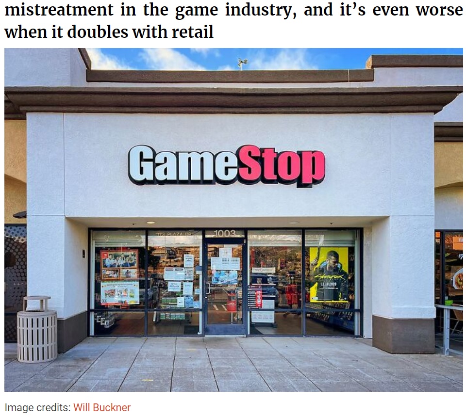 従業員がいなくなり一時閉店に（画像は『Bored Panda　2022年6月10日付「A Sign Put Up By GameStop Employees Informing They’re All Quitting Because Of Their Toxic Manager Goes Viral」（Image credits: Will Buckner）』のスクリーンショット）