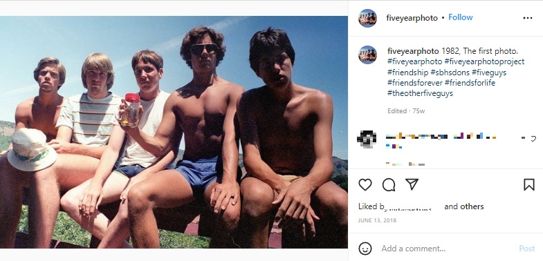 1982年の最初の写真（画像は『Five Year Photo　2018年6月13日付Instagram「1982, The first photo.」』のスクリーンショット）