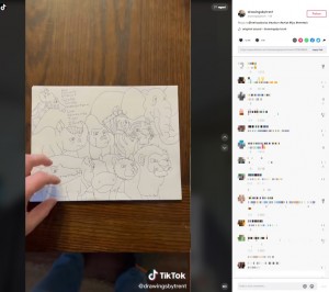 生き生きとした動物たち（画像は『drawingsbytrent　2022年1月13日付TikTok「Reply to ＠melissabolos」』のスクリーンショット）