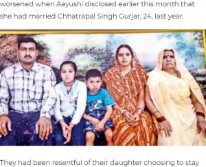 裕福だった一家（画像は『Times of India　2022年11月23日付「Lies about pregnancy cost Delhi student Aayushi Chaudhary her life」』のスクリーンショット）