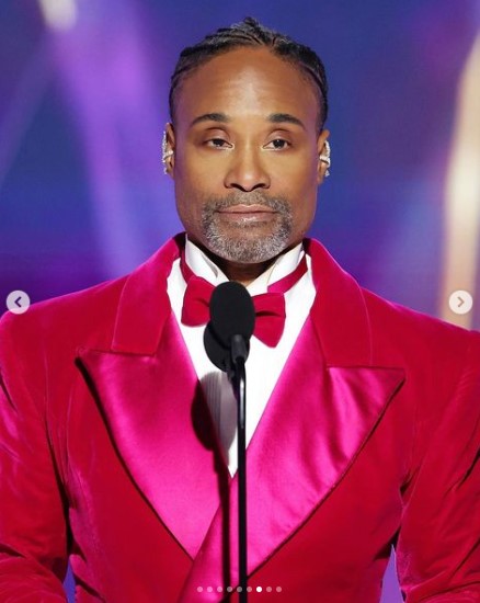 華やかなドレス姿を披露したビリー・ポーター（画像は『Billy Porter　2023年1月11日付Instagram「It was a beautiful night at the 80th Annual ＠goldenglobes」』のスクリーンショット）