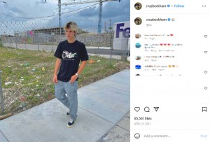 16歳の時、ステンレス製のロレックスをはめていたクルス（画像は『CRUZ　2021年4月21日付Instagram』のスクリーンショット）