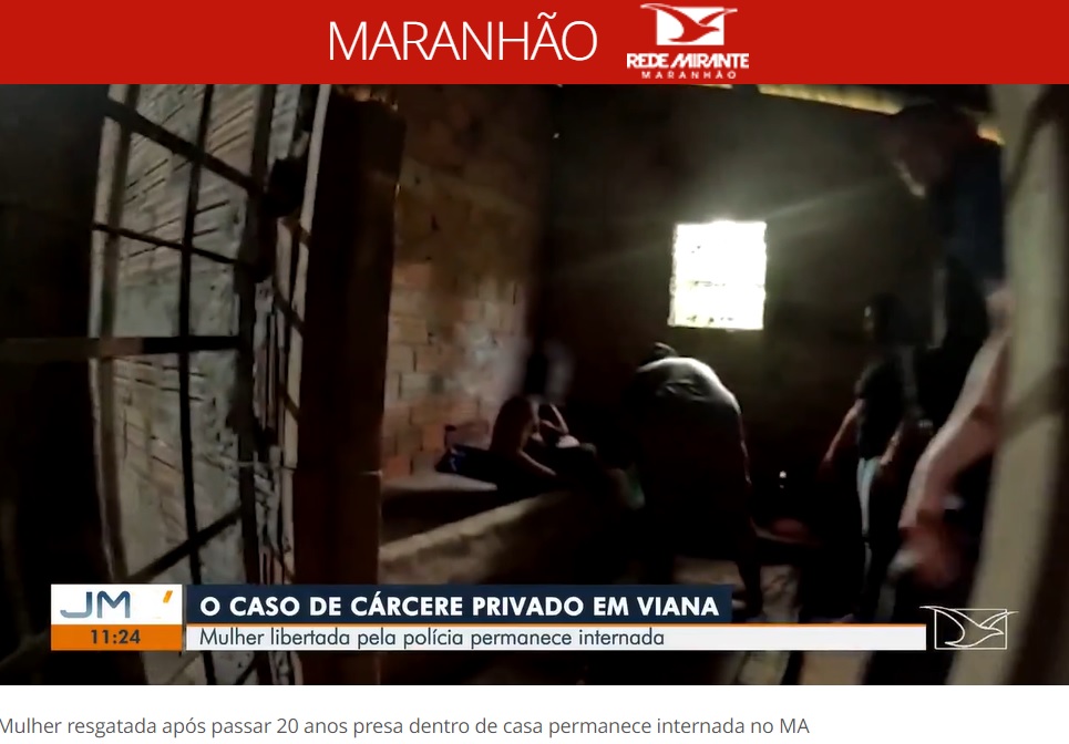 独房のような部屋（画像は『G1　2023年2月11日付「Mulher que ficou 20 anos em cárcere privado segue internada em desnutrição grave, no MA」（Foto: Divulgação）』のスクリーンショット）