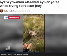【海外発！Breaking News】子を助けようとした女性を母カンガルーが襲う！　両脚を広げ飛び掛かる姿に衝撃（豪）＜動画あり＞