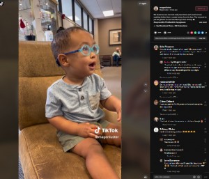 【海外発！Breaking News】眼鏡でママの顔を初めてはっきり見た1歳男児、笑顔輝く！（米）＜動画あり＞