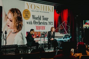 米ロサンゼルスのグラミーミュージアムにて開催した「YOSHIKI クラシカルワールドツアー発表会見」に登場したYOSHIKI