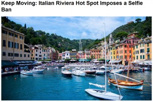 人口約350人という小さな町で、観光客の写真撮影が原因で交通渋滞が発生していた。地元住民の生活にも影響が出ており、今回の条例を制定するに至った（画像は『America Domani　2023年4月24日付「Keep Moving: Italian Riviera Hot Spot Imposes a Selfie Ban」』のスクリーンショット）