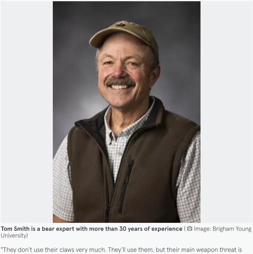 米ユタ州ブリガムヤング大学教授で植物及び野生生物科学が専門のトム・スミス氏（Tom Smith）。30年以上にわたり「クマによる人間の襲撃」について研究し、これまで2200以上のケースでクマの行動調査を実施してきた専門家だ（画像は『The Mirror　2023年7月28日付「EXCLUSIVE: Horrifying final moments of Yellowstone bear attack as woman gored to death」（Image: Brigham Young University）』のスクリーンショット）
