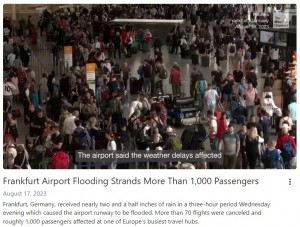 【海外発！Breaking News】空港が冠水で降機できず、地下鉄駅には激流が　独フランクフルト大洪水＜動画あり＞