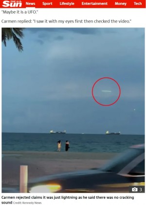 【海外発！Breaking News】UFOか!?　雷雲の合間を超高速で横切る物体が目撃される（米）＜動画あり＞