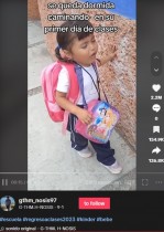 【海外発！Breaking News】休み明け、幼稚園に向かう歩道で立ち寝する女児に「この気持ちよく分かる！」の声（メキシコ）＜動画あり＞