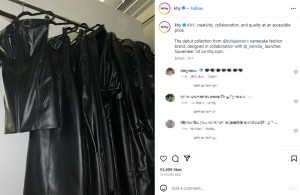 カイリー・ジェンナーのブランド「khy」のデビュー・コレクション。ファッションブランド「Namilia」とのコラボによるものだ（画像は『khy　2023年10月25日付Instagram「KHY.」』のスクリーンショット）