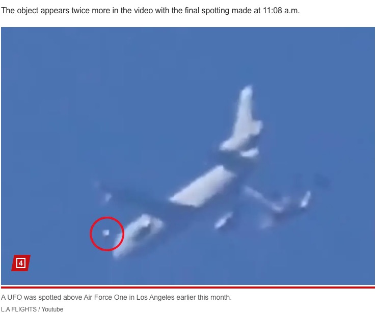 飛行機愛好家が2023年12月、ライブ配信中にロサンゼルス上空を飛行する謎の球体をカメラに捉える。視聴者からは「UFOに見える」といった声があがっていた（画像は『New York Post　2023年12月24日付「UFO appears to fly by Air Force One at LAX during Biden visit」（L.A FLIGHTS / Youtube）』のスクリーンショット）