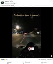 【海外発！Breaking News】道路を走るバイクの前に飛び出した“顔のない”歩行者　「煙のように消えた」と運転手（フィリピン）＜動画あり＞