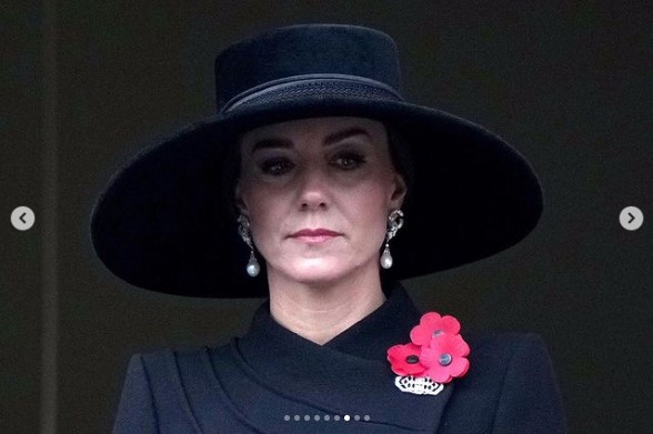 写真の加工疑惑を受け、謝罪したキャサリン皇太子妃。今回の騒動を受けて、酷く悲しんでいるという（『The Royal Family　Instagram「On ＃RemembranceSunday, members of The Royal Family attended the National Service of Remembrance,」』より）