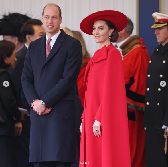 キャサリン皇太子妃がウィリアム皇太子を同席させず、単独でがん公表をした理由を王室専門家が解説している（『The Prince and Princess of Wales　Instagram「A pleasure to welcome President ＠sukyeol.yoon」』より）