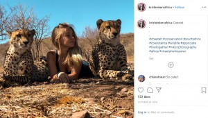 南アフリカの動物保護区で生まれ育った女性。2020年、21歳だった頃にメディアに取り上げられ、「ドリトル先生」のように動物と話をすることができるということだった（『Kristen Kerr　Instagram「Coexist」』より）