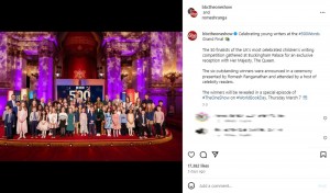 バッキンガム宮殿で開催された、子ども達の創作文コンテストのレセプション。カミラ王妃は連日のように公務をこなしていた（『BBC The One Show　Instagram「Celebrating young writers at the ＃500Words Grand Final」』より）