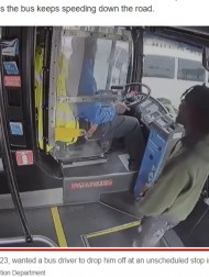 【海外発！Breaking News】走行中のバス運転手を殴り、座席から引きずり出す男　衝撃映像に「殺人未遂」と怒り（米）＜動画あり＞