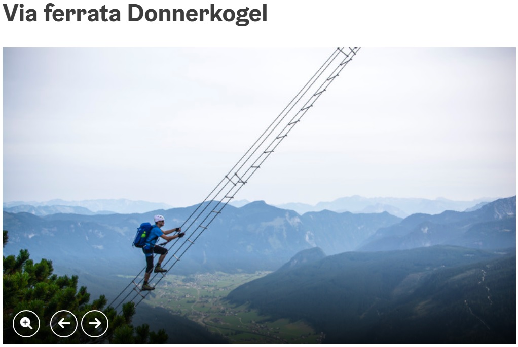 オーストリアの人気登山ルート“天国への階段”で2023年9月、イギリス人の登山客が転落して死亡した（『Welterbestätte Dachstein Salzkammergut「Via ferrata Donnerkogel」』より）