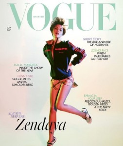 ゼンデイヤがカバーモデルを務めた英版『VOGUE』の表紙。「アディダス」によるスポーティなファッションだ（『British Vogue　Instagram「Game, set and smash:」』より）