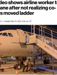 【海外発！Breaking News】空港職員が機体から落下　原因はまさかの「連絡ミス」（インドネシア）＜動画あり＞