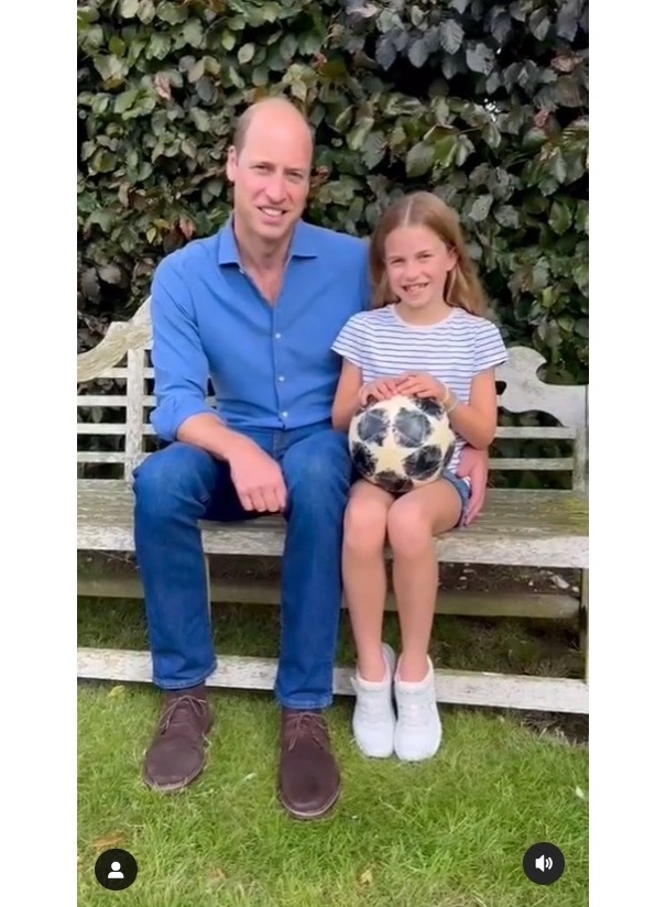 シャーロット王女が9歳の誕生日を迎えた。新たなポートレートが公開されると「父ウィリアム皇太子にそっくり！」といった声が多数届いた（『The Prince and Princess of Wales　Instagram「Good luck for tomorrow ＠lionesses」』より）