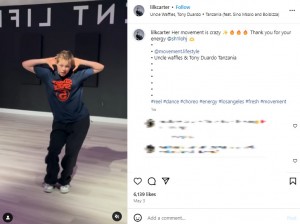 見事なダンスムーブを披露するシャイロさん。フォロワーからは「ダンス界のスターになる！」と絶賛の声が届いた（『Lil Kelaan Carter　Instagram「Her movement is crazy」』より）