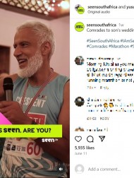 【海外発！Breaking News】85.9キロのマラソン完走後、ランニングウェア姿で息子の結婚式に駆けつけた66歳男性（南ア）＜動画あり＞