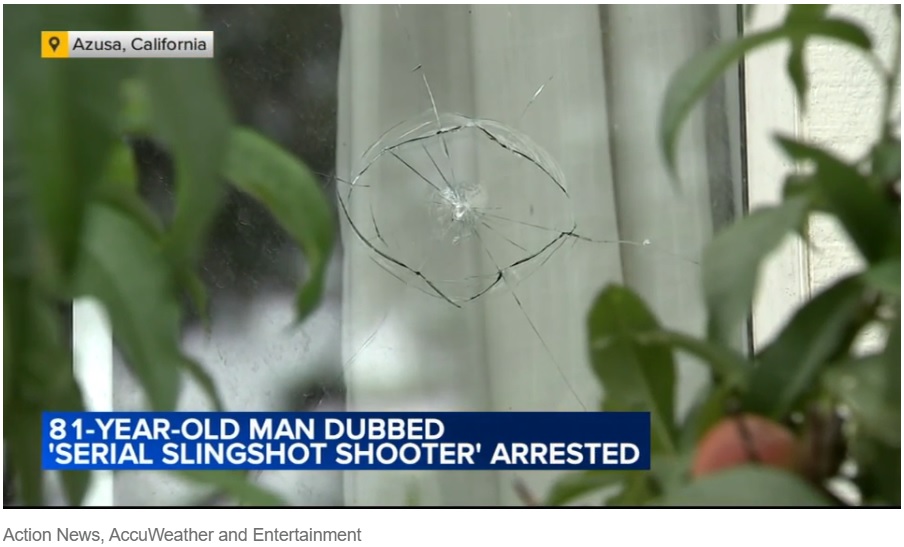 近隣住民はケガをせずに済んだものの、窓ガラスや車のフロントガラスが割られる被害に悩まされていた（『6abc Action News　「81-year-old man dubbed ‘serial slingslot shooter’ arrested for terrorizing California neighborhood」』より）