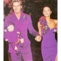 【イタすぎるセレブ達】ベッカム夫妻、結婚25周年を記念して当時のパープル衣装を再着用「今でもサイズがぴったりなんて！」驚きの声