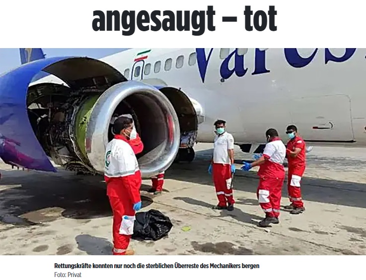 3日朝、26歳の整備士が飛行機のエンジンに吸い込まれて死亡する痛ましい事故が発生したチャーバハール・コナーラク空港（『BILD.de　「Mechaniker von Triebwerk angesaugt - tot」（Foto: Privat）』より）