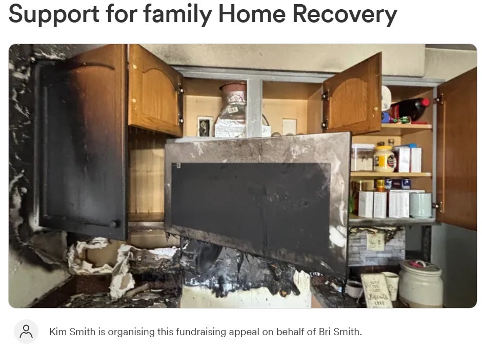 家全体に燃え広がる前に火は消し止められたが、2階部分に煙が充満したことで、住める状態ではなくなってしまった（『GoFundMe　「Support for family Home Recovery」』より）