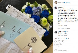 リアムがケイトに送った手紙。「僕とケイトは1年以内に結婚する」と書かれていた（『Kate Cassidy　Instagram』より）