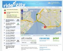 NYCの自転車経路をサジェストするGoogle Map連動アプリ　RideTheCity